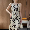 V-neck suspender floral dress 73