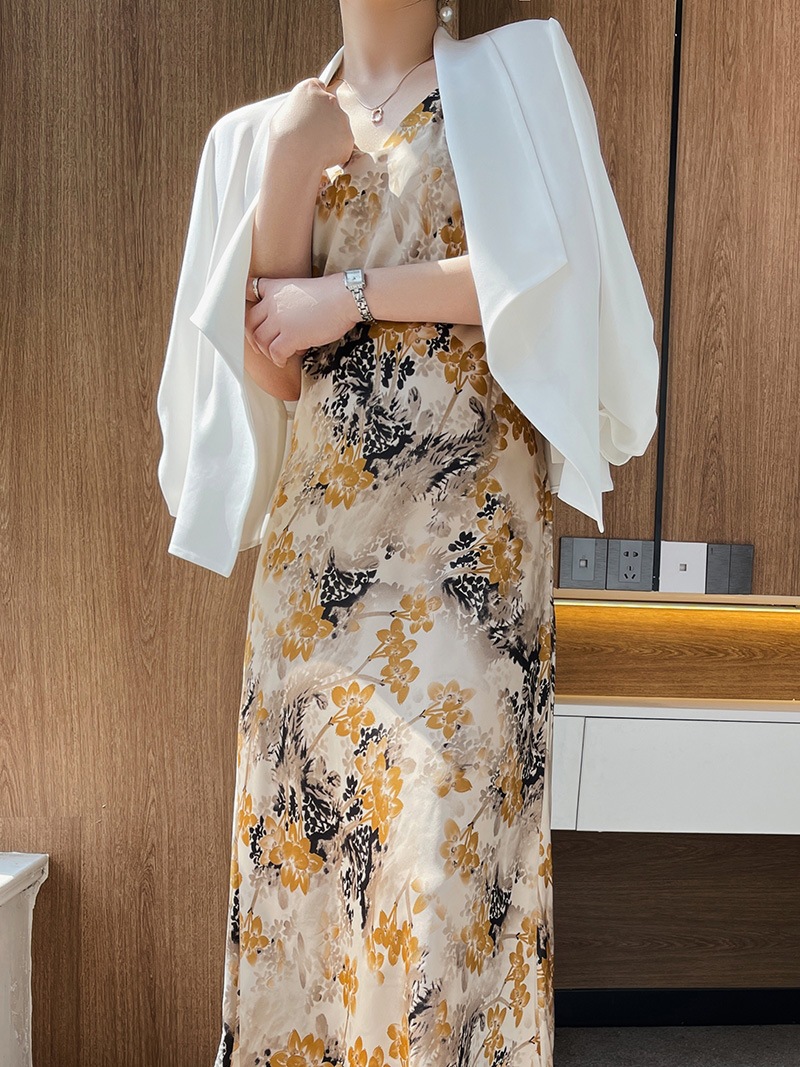 V-neck suspender floral dress 73