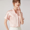 Women's artistic and intellectual temperament solid color shirt 140