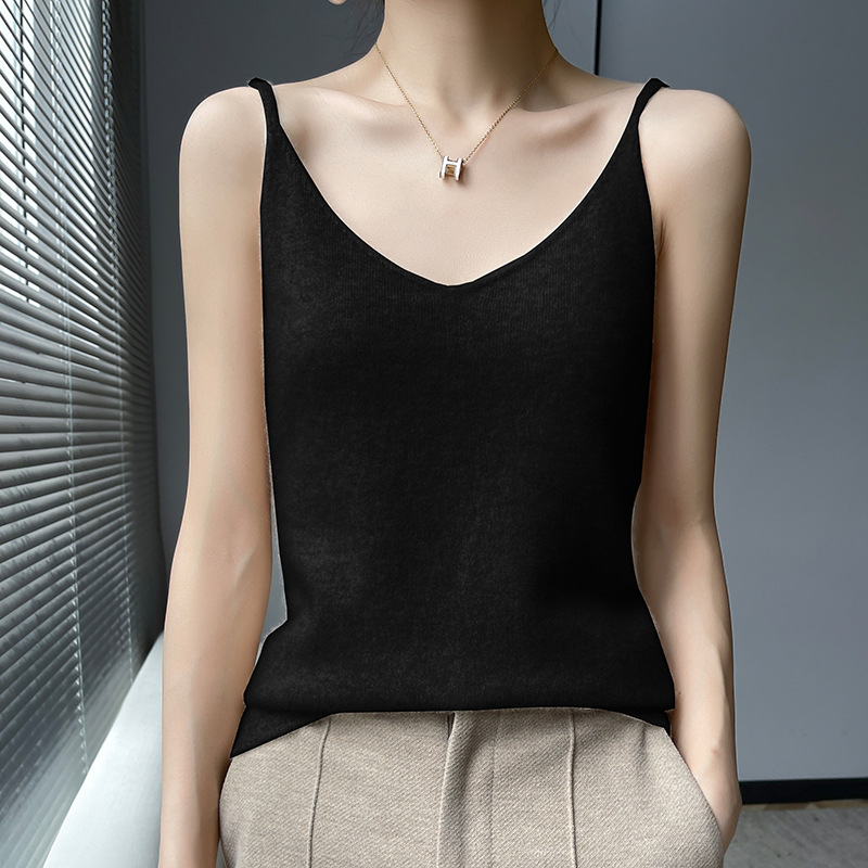 women's slim solid color casual camisole 100