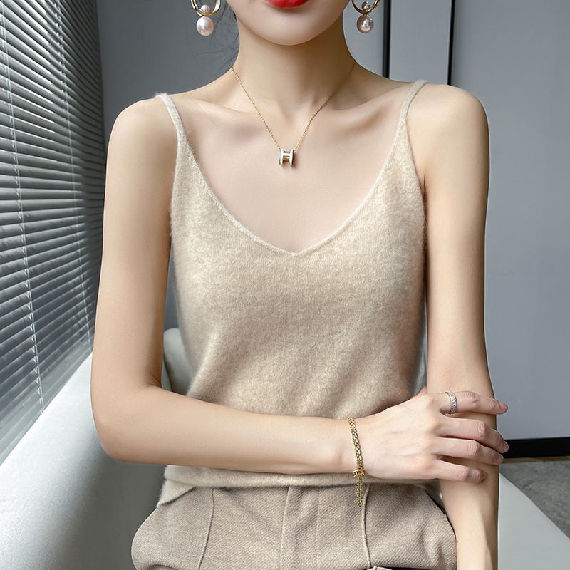 women's slim solid color casual camisole 100