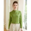 women's stand collar shirt long sleeve cotton shirt 93