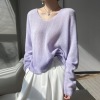 Women's V-neck Silk Lightweight Knitted Blouse 68