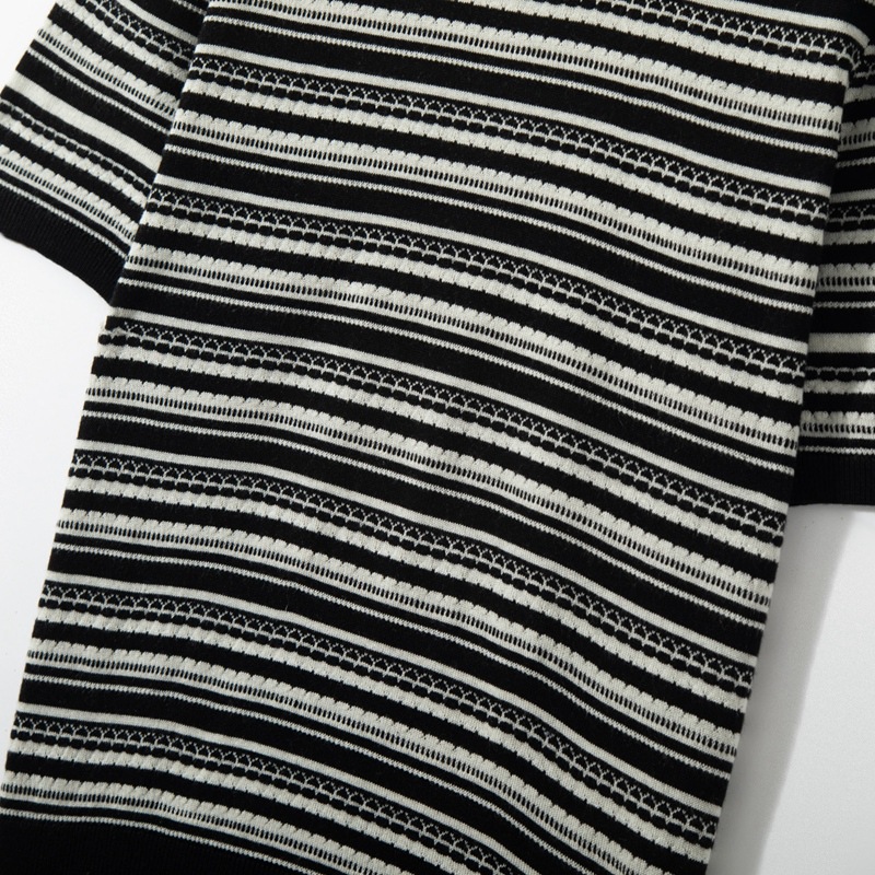  Mulberry silk striped short-sleeved loose casual half-sleeved top 67 