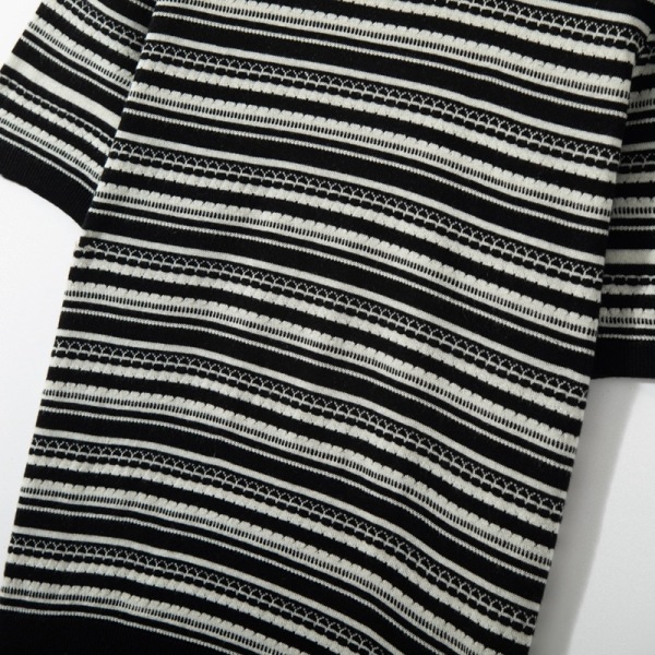  Mulberry silk striped short-sleeved loose casual half-sleeved top 67 